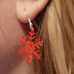 Earrings “snowflake” / Boucles D’oreille “flocon De Neige” / Pendientes “copo De Nieve” 3D Printer Model