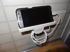 Cell Phone Charger Holder Samsung S7 3D Printer Model