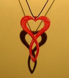 Infinity Love Pendant 3D Printer Model