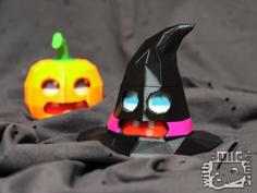 Face Changing Halloween Witch Hat 3D Printer Model