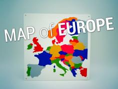 Map Of Europe 3D Printer Model