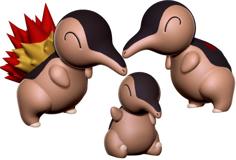 Cyndaquil Standing And Sitting 3D Printer Model