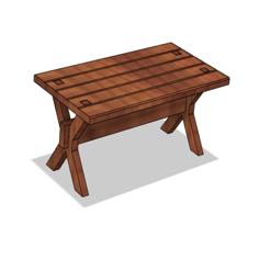 Bench Seat Table For Playmobil Playground 3D Printer Model