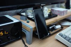 Magnetic Iphone Cradle For Monitor Stand (Using IKEA Shelf) 3D Printer Model