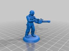 Modern Soldier – Mini Gun 3D Printer Model