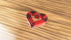 Heart Gyro Keychain (Last Minute Gift For Valentine’s Day) 3D Printer Model