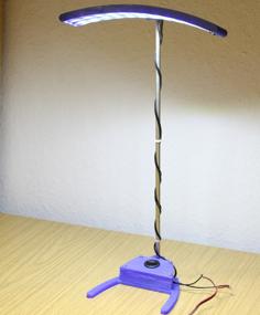 Printed LED Desk Lamp 3D Printer Model