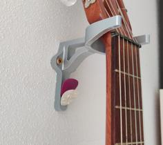 Wall Mounted Guitar Holder 3D Printer Model