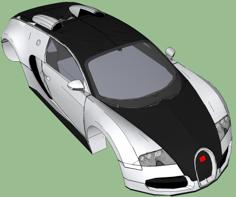 Bugatti Veyron Pinewood Derby 3D Printer Model