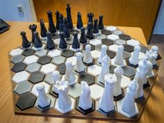 Board For Hexagonal Chess 3D Printer Model