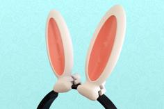 Bunny Ears For Your Headset Headphone 3D Printer Model