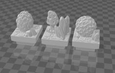 Basic Cavern Rocks And Fungus (Dungeon Blocks Compatible) 3D Printer Model