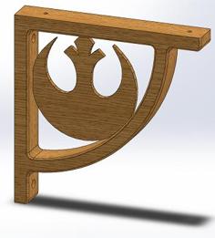 EQUERRE D’ÉTAGÈRE / Shelf Bracket Star Wars Alliance Rebelle 3D Printer Model