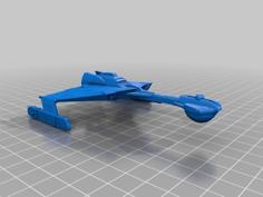 Star Trek Klingon D6 1:2000 3D Printer Model