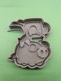 Gir Riding Piggy Cookie Cutter 3D Printer Model