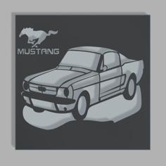 Ford Mustang Airbrush Stencil 3D Printer Model