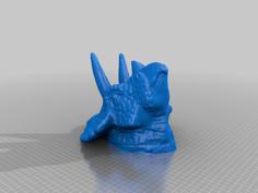 Triceratops Head For Wall (Large) 3D Printer Model