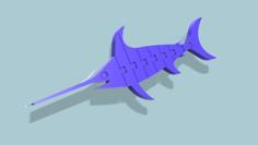 Flexi Articulated Swordfish 3D Printer Model