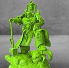 Demon Hunter With Monster Head 3D Printer Model