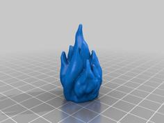 Thicker Hollow Flame 3D Printer Model