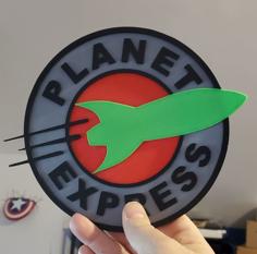 Planet Express Logo Multi Material 3D Printer Model