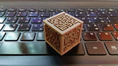 Maze Cube Generator, Pure OpenSCAD 3D Printer Model