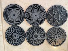 Spirograph Coaster Set 3D Printer Model