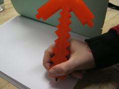 Minecraft Pickaxe Pen 3D Printer Model