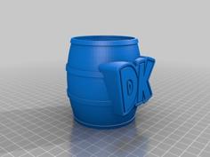 Donkey Kong Barrel Pencil Holder 3D Printer Model