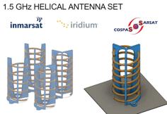 1.5 GHz Helix Scaffold Set (Inmarsat, Iridium, Cospas-Sarsat, …) 3D Printer Model