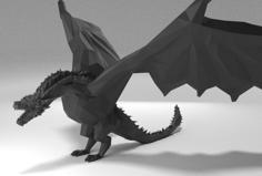 Low Poly Drogon 3D Printer Model