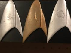 Star Trek Discovery Badges (Command / Science / Engineering / Medical) 3D Printer Model