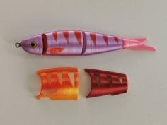 4-PIECE-SWIMBAIT FISHING LURE STENCILS 3D Printer Model