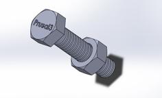 Bolt & Nut 3D Printer Model