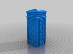 London Telephone Cabin BANK/Coffer – 3cm Hole 3D Printer Model