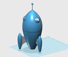 Rocket Ship Desk Tidy 3D Printer Model