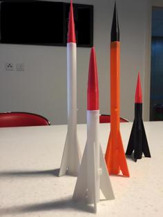 Model Rockets (will Fly And Fit C6-5 Engine) 3D Printer Model