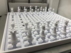 Print In Place Chess Set With Captive Pieces 3D Printer Model