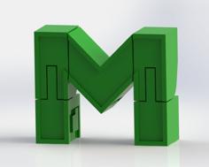 Alphabet Robot – M 3D Printer Model