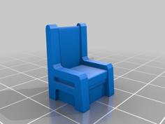 CicadaCrafts 28mm Modern Chair 3D Printer Model