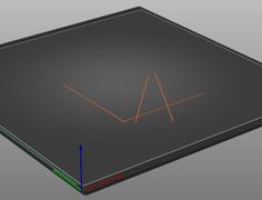 Tactile Image: Converging Lines 3D Printer Model