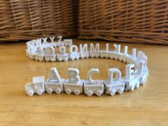 Customizable Alphabet Train 3D Printer Model