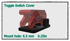 ToggleSwitch　Flip Safety Cover　mount Hole 0.23in 3D Printer Model