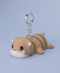 Flexi Otter Keychain 3D Printer Model