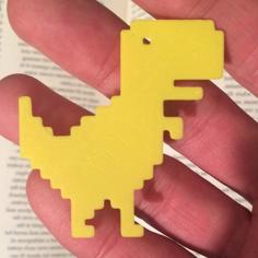 Chrome Offline Dinosaur Bookmark 3D Printer Model