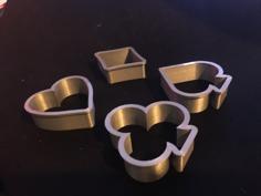 4 Suit Cookie Cutters 3D Printer Model