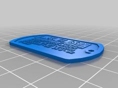 Johnny Silverhand Dog Tags 3D Printer Model