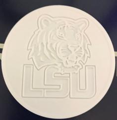 LSU & Saints Coaster With Caddy 3D Printer Model