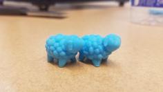 Two Sheep (meant For Earrings) 3D Printer Model