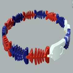 Fish Bone Bracelet 3D Printer Model